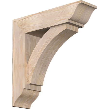 Ekena Millwork Thorton Traditional Smooth Bracket w/ Offset Brace, Douglas Fir, 7 1/2"W x 28"D x 28"H BKT0806X28X28THR01SDF